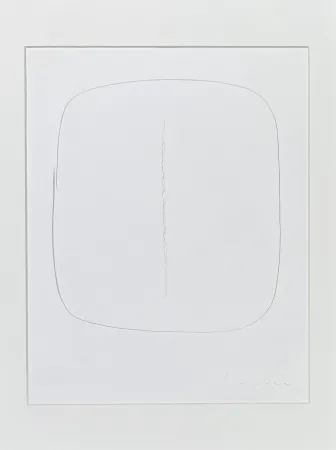 Lithografie Fontana - Lucio Fontana (1899–1968) – Concetto Spaziale – Lithograph with hand-cut central slash incision -1961
