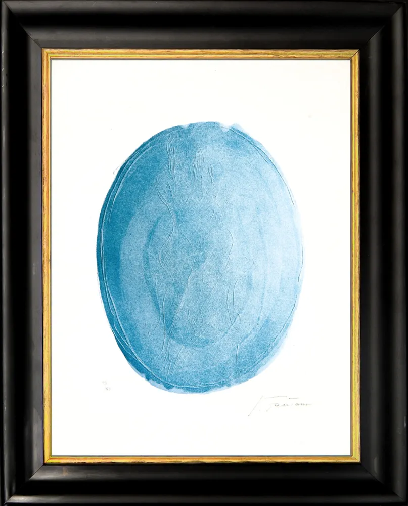 Ets En Aquatint Fontana - Nudo Azzurro