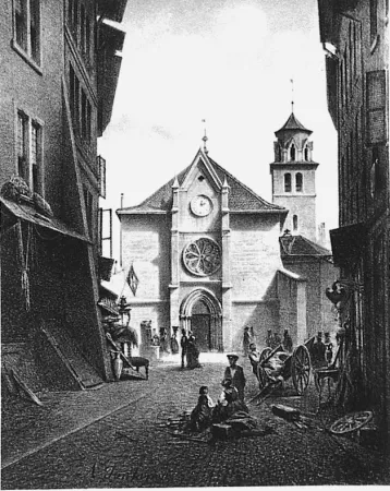 Lithografie Fontanesi - La Madeleine