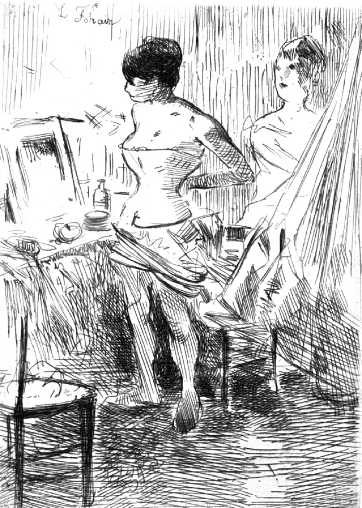 Ets Forain - Danseuses dans leur loge