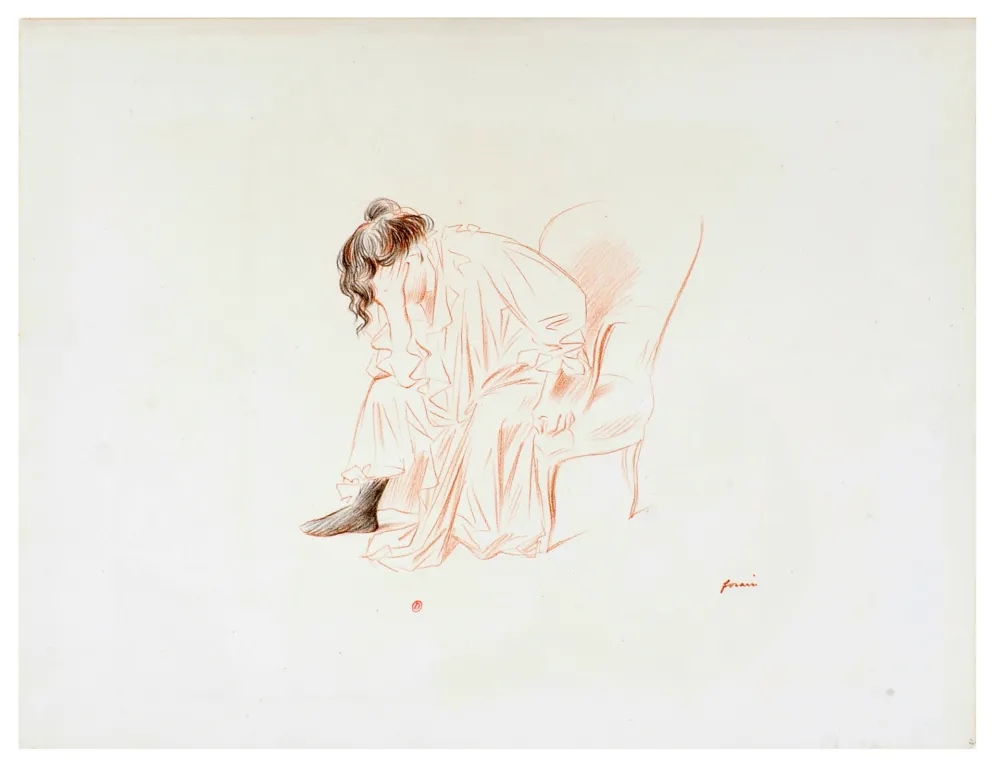 Lithografie Forain - Etude