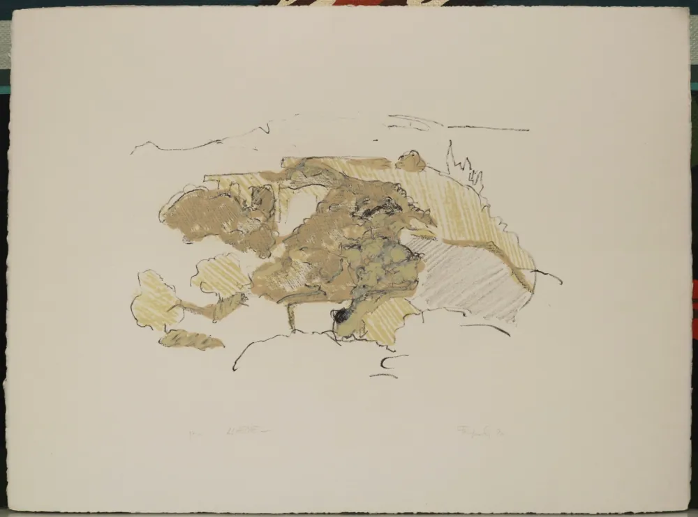 Lithografie Forgioli - Paesaggio 1970