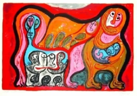 Lithografie Forner - Monstre spatial avec des mutants