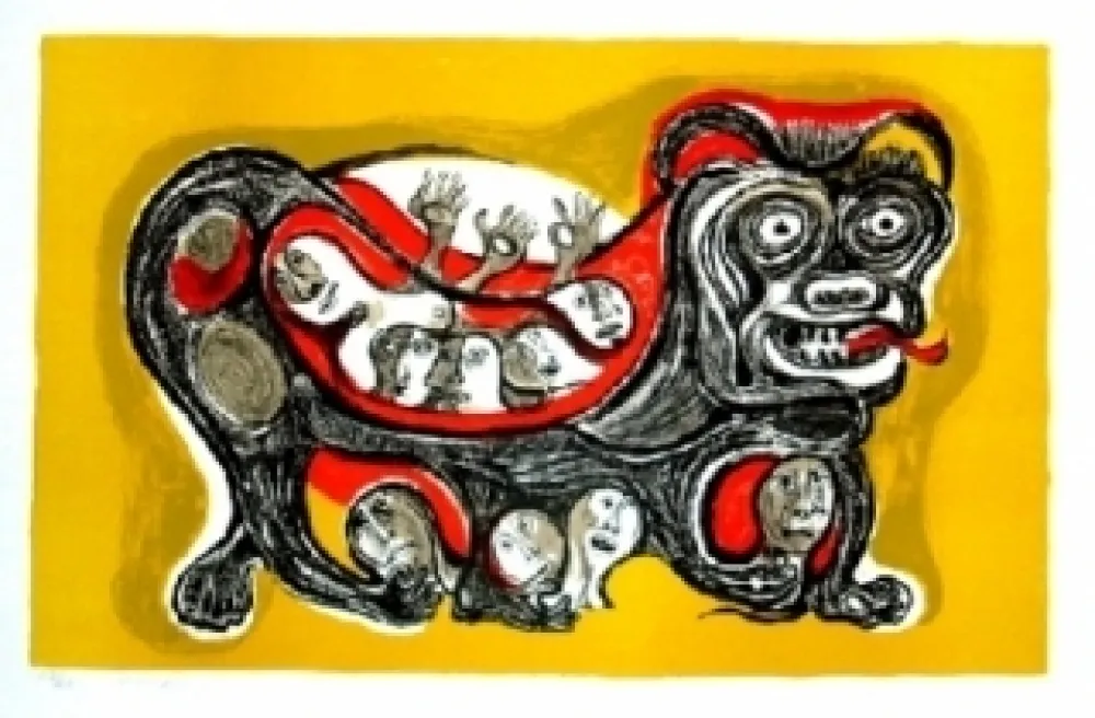 Lithografie Forner - Terragueos victimos