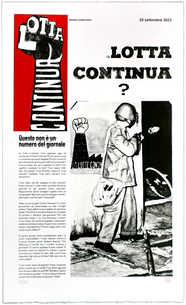 Lithografie Foucault-Gini - La Lotta Continua ?