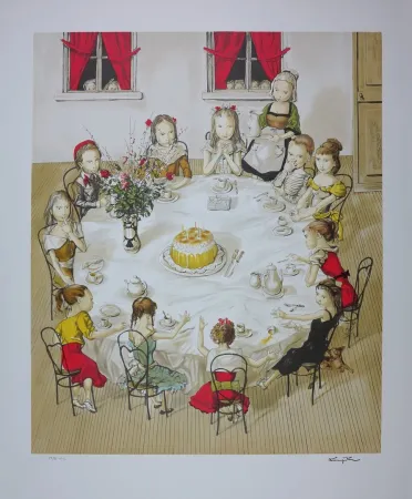 Lithografie Foujita - ANNIVERSAIRE / ANNIVERSARY