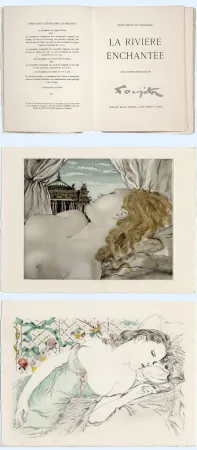 Geïllustreerd Boek Foujita - H. de Villefosse. LA RIVIÈRE ENCHANTÉE. 27 eaux-fortes originales (1951)