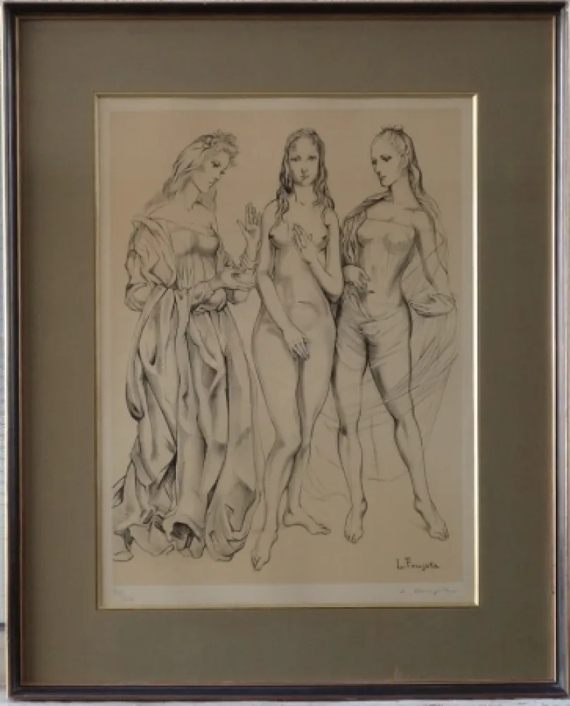 Lithografie Foujita - Les Trois Graces