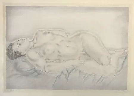 Ets En Aquatint Foujita - Reclining Nude (From Femmes)