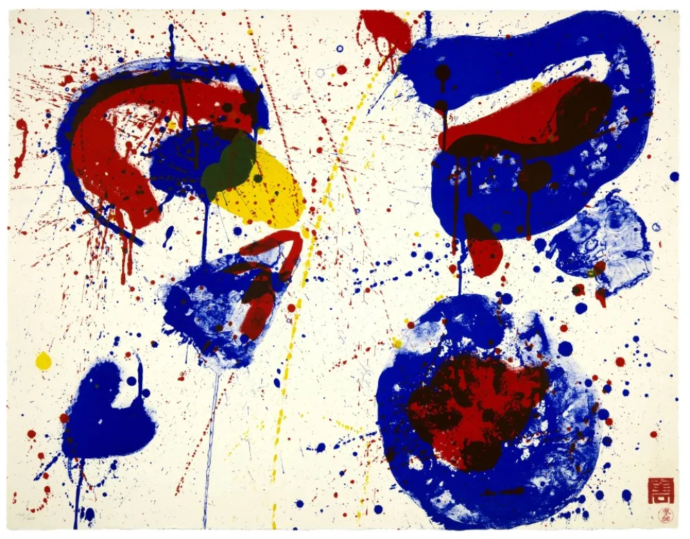 Lithografie Francis - Hurrah for the red, white and blue