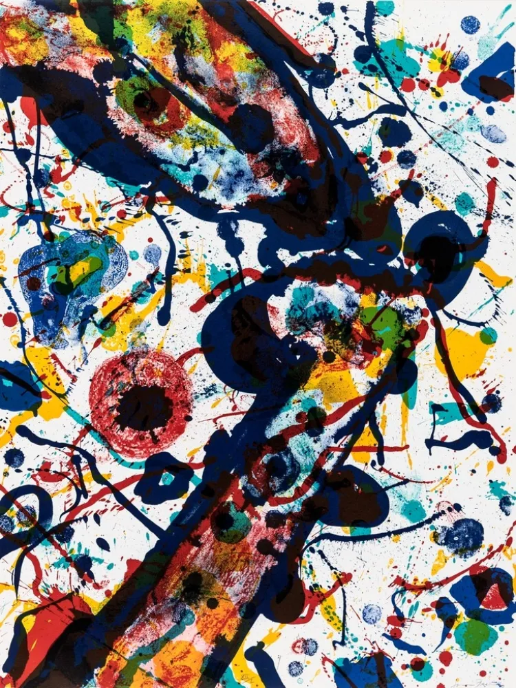 Lithografie Francis - Untitled (Poèmes dans le ciel) L 269