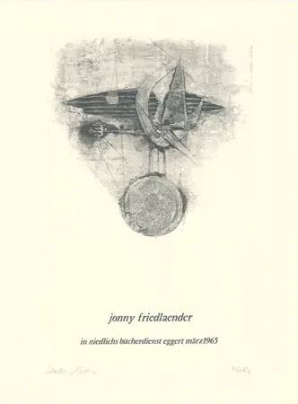 Ets En Aquatint Friedlaender - Jonny Friedlaender in niedlichs bücherdienst eggert märz 1965