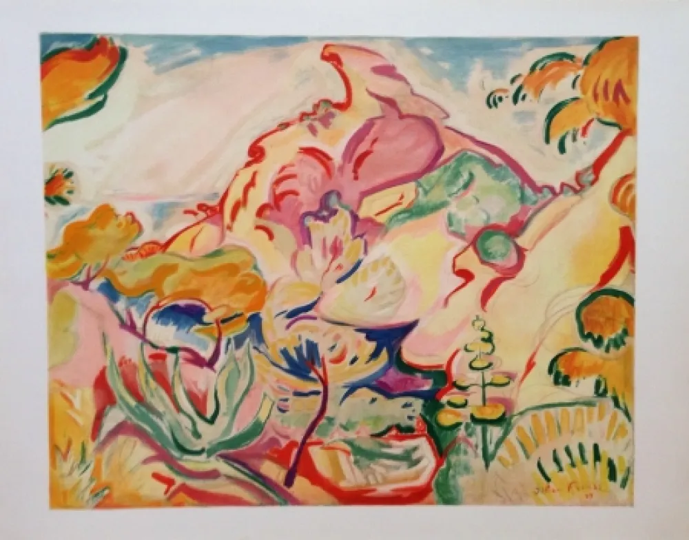 Lithografie Friesz - Paysage a la Ciotat