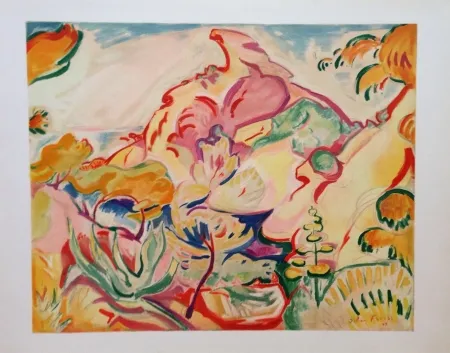 Lithografie Friesz - Paysage a la Ciotat