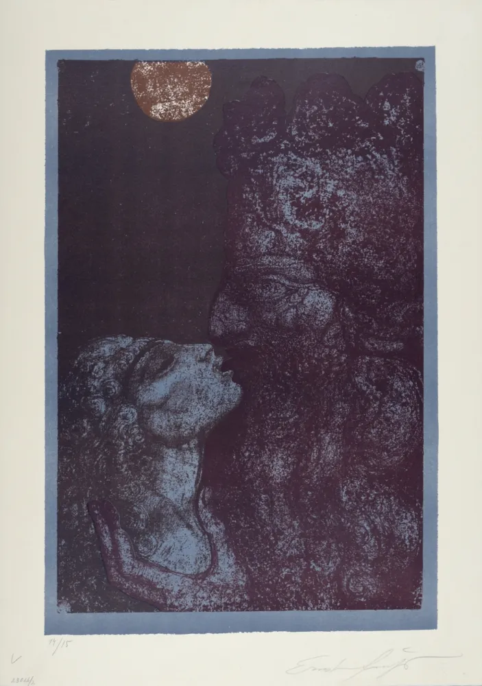 Lithografie Fuchs - The Kiss, Samson and Delilah, 1967 - Hand-signed