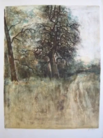 Lithografie Gantner - Arbre