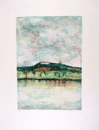 Lithografie Gantner - Château sur Saône 