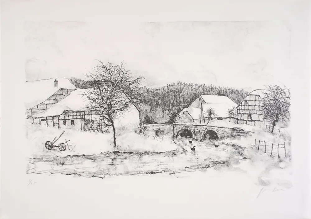 Lithografie Gantner - Douceur Hivernale