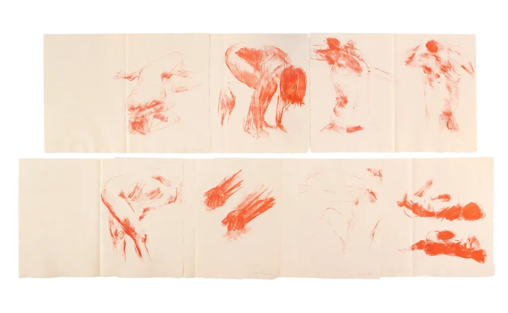 Geïllustreerd Boek Garache - Alain Veinstein. ÉBAUCHE DU FÉMININ. 7 lithographies et suite complète signée (1981)