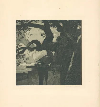 Ets En Aquatint Gattiker - Das Heldengrab (Hero's Grave)