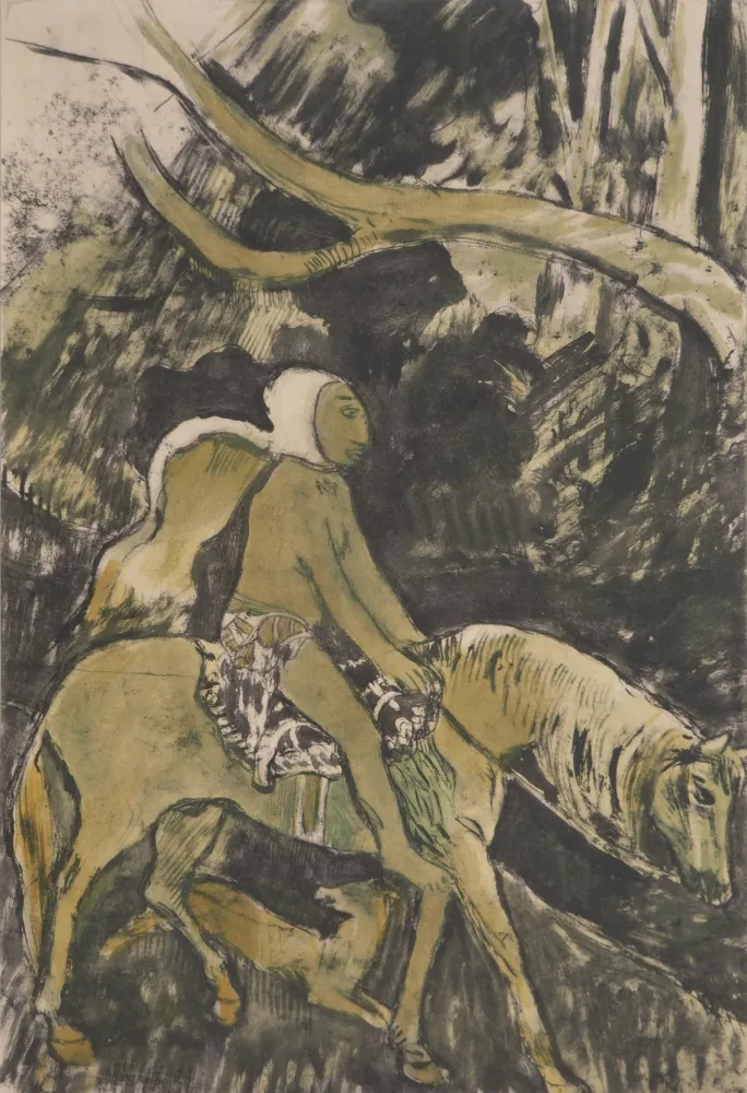 Lithografie Gauguin - Cavalier