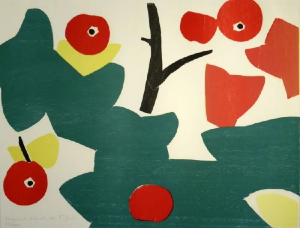 Houtsnede Gehr - Äpfel