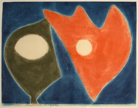 Houtsnede Gehr - Moses vor brennendem Dornbusch I