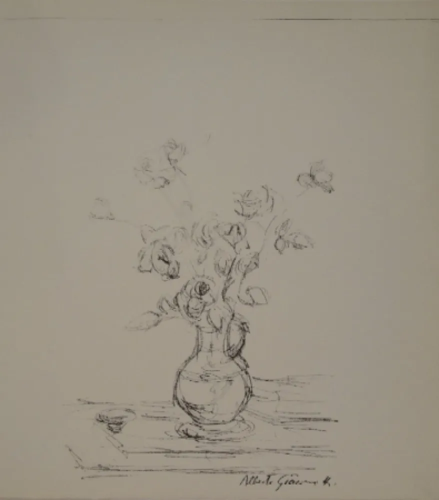 Lithografie Giacometti -  Bouquet dans une cruche I