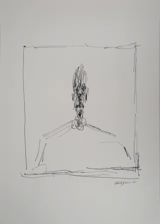 Lithografie Giacometti - Buste d'homme