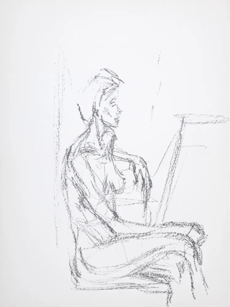 Lithografie Giacometti - Femme assise, 1961