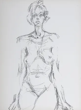 Lithografie Giacometti -  Femme nue, 1961