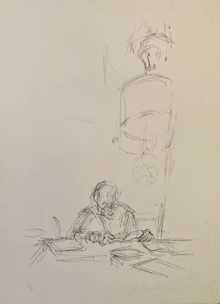 Lithografie Giacometti - La mère de l'artiste lisant sous la lampe à Stampa I