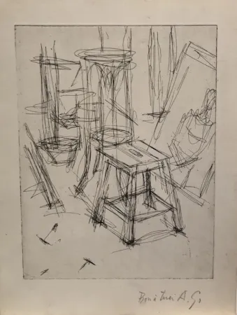 Ets Giacometti - Le Tabouret dans l'atelier