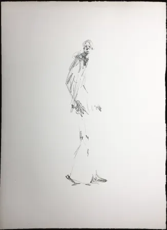 Lithografie Giacometti - L'HOMME QUI MARCHE. Lithographie pour 