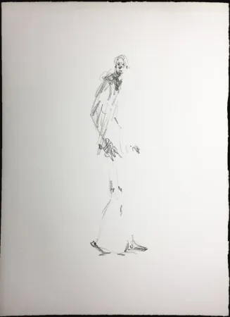 Lithografie Giacometti - L'HOMME QUI MARCHE. Lithographie pour 