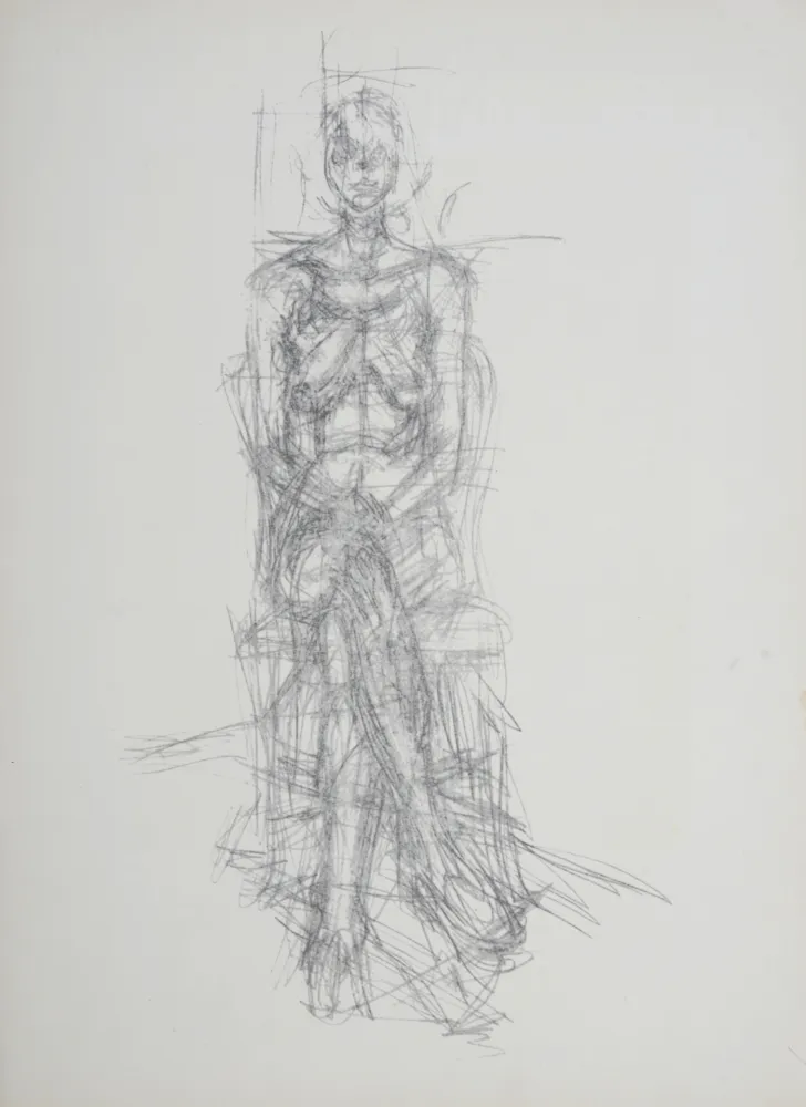 Lithografie Giacometti - Nu assis, 1954
