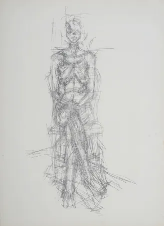 Lithografie Giacometti - Nu assis, 1954