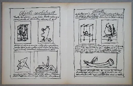 Lithografie Giacometti - Objets mobiles