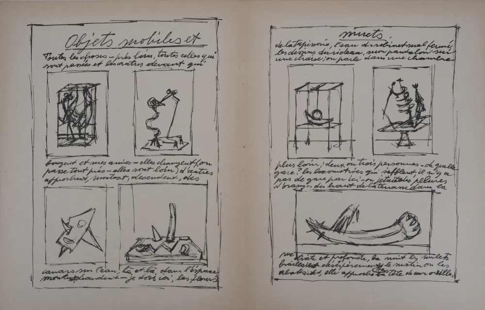 Lithografie Giacometti - Objets mobiles et muets