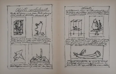 Lithografie Giacometti - Objets mobiles et muets