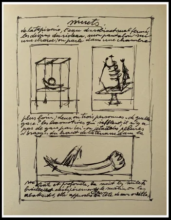 Lithografie Giacometti - OBJETS MOBILES ET MUETS II