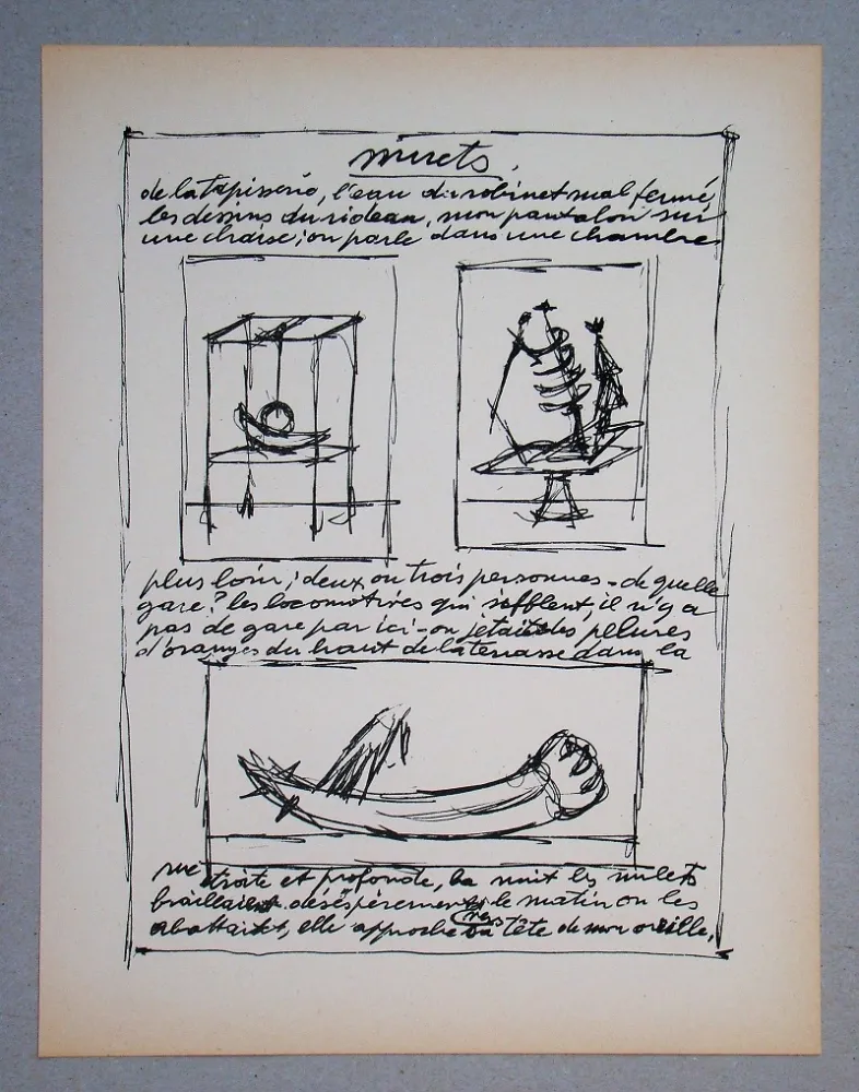 Lithografie Giacometti - Objets mobiles et muets Part II.