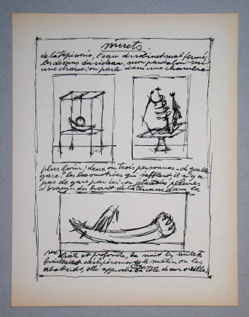Lithografie Giacometti - Objets mobiles et muets Part II.