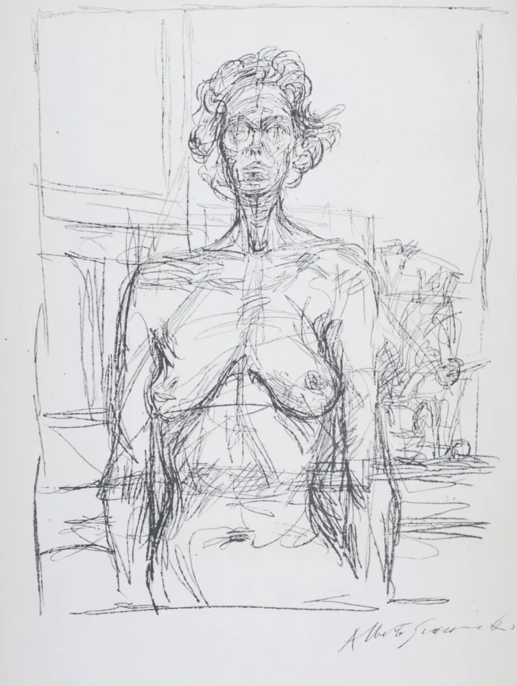 Lithografie Giacometti - Portrait, 1966