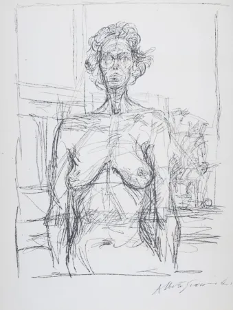 Lithografie Giacometti - Portrait, 1966