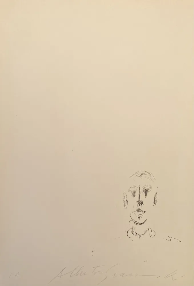 Lithografie Giacometti - Tête d'homme