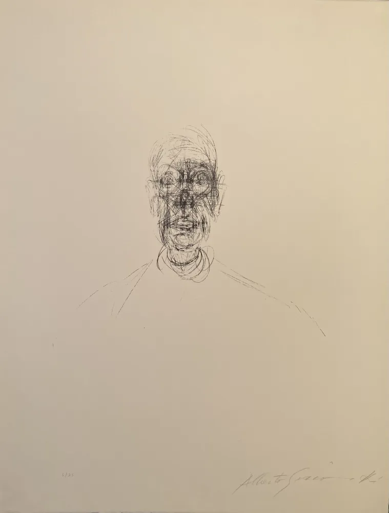 Lithografie Giacometti - Tête d'homme III