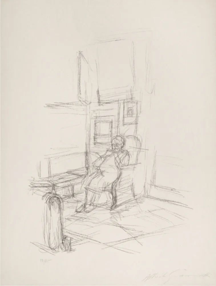 Lithografie Giacometti - The artist's mother sitting in front of the stove