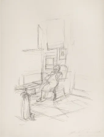Lithografie Giacometti - The artist's mother sitting in front of the stove