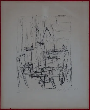 Lithografie Giacometti - The Studio with Head of Horse (II)
